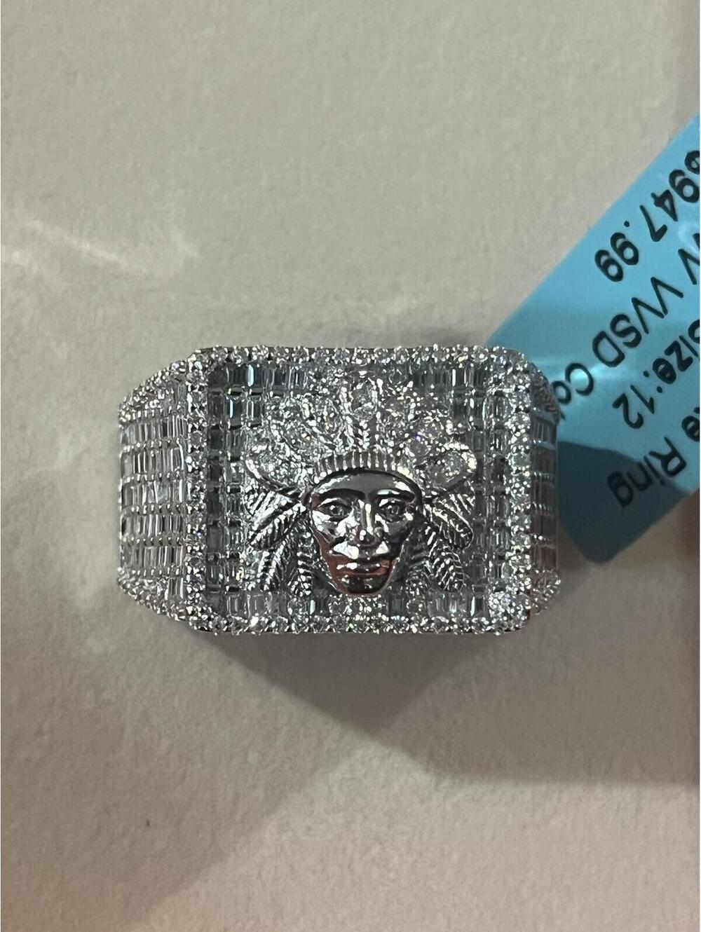 Men’s ring Moissanite, pure 925 sterling silver.